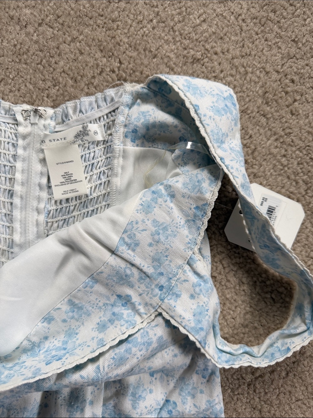Altar'd State Blue Floral Romper - Picture 2 of 4